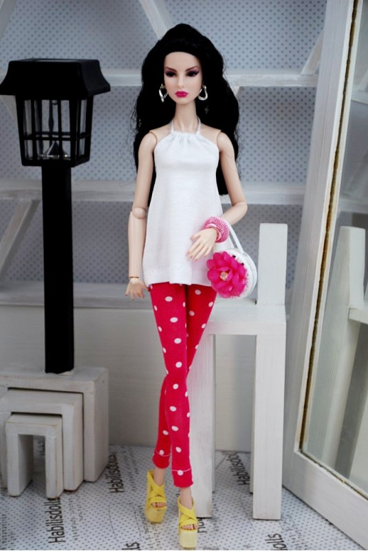 918/ Polka fashion for 12'' dolls